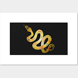 Scaley Yellow Snek Posters and Art